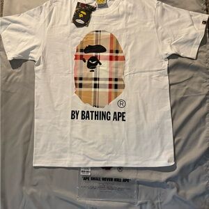 White Bape Burberry T-Shirt